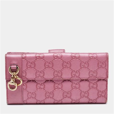 gucci guccisima leather continental cream|Gucci microguccissima wallet pink.